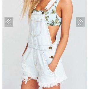 Show Me Your Mumu Overall Shorts - M